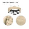 SPACE INNOVATIONS Ottoman Slipcover, Sofa Slipcovers, Protector Covers, Microfiber, Beige