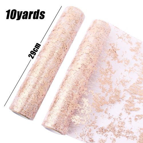 29 cm x 9 m Table Runner Shiny Rose Gold Table Runner Polyester Table Decoration for Parties and Celebrations such as Birthdays, Weddings, Baby Showers, Christenings, Communion Girls and Much More