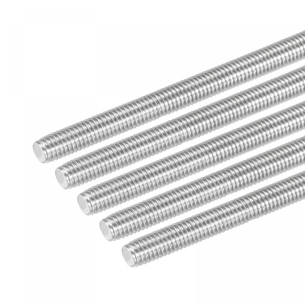 sourcing map 5 Pack M5 x 170mm Fully Threaded Rod 304 Stainless Steel Right Hand Threads Rod Bar Studs Clamps and U-Bolts