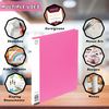 1 x A4 Display Book 20 Pocket | Presentation Folder | Home and Office Use (Pink)