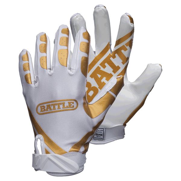 Battle Ultra-Stick Football Gloves – Ultra-Tack Sticky Palm Receivers Gloves – Pro-Style Receiver Gloves, Adult