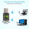 USB WiFi Adapter with Bluetooth, Dual Band Wireless Network Receiver, Windows 7/8/10 Compatible, Plug and Play