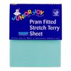 Pram Fitted Stretch Terry Sheet pack of 2 pcs (Mint) - 6020MI
