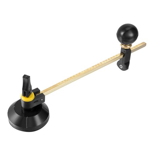 uxcell Glass Circular Cutter, 40cm (16") Max.Round Diameter Ajustable Compasses Type Circle Cutting Tool with Suction Cup (Random Color)