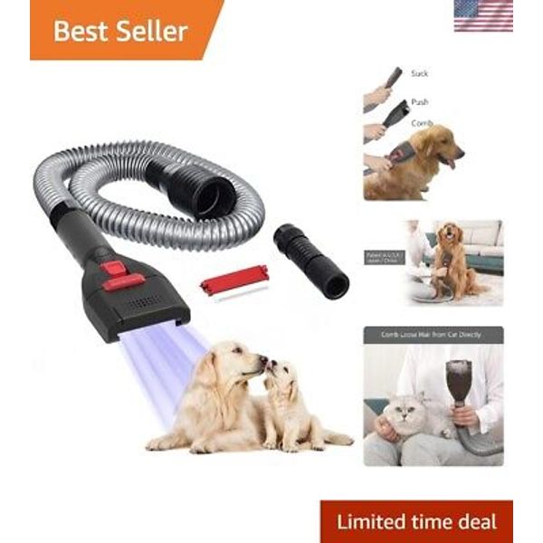 Innovative Pet Grooming Tool Set with Patented Brush and Extension Hose