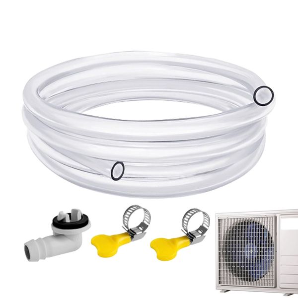 10ft Air Conditioner Drain Hose Kit Plastic Tubing for AC Condensate Universal