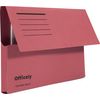 Officely Foolscap Document Wallets 285gsm - Red (Pack of 5)
