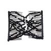 LOVEF 4Pcs Double Magic Slide Metal Comb Clip Hairpins Vintage Pearl Bead Stretchy Hair Combs for Women Ladies Hair Accessories Gift (Coffee)