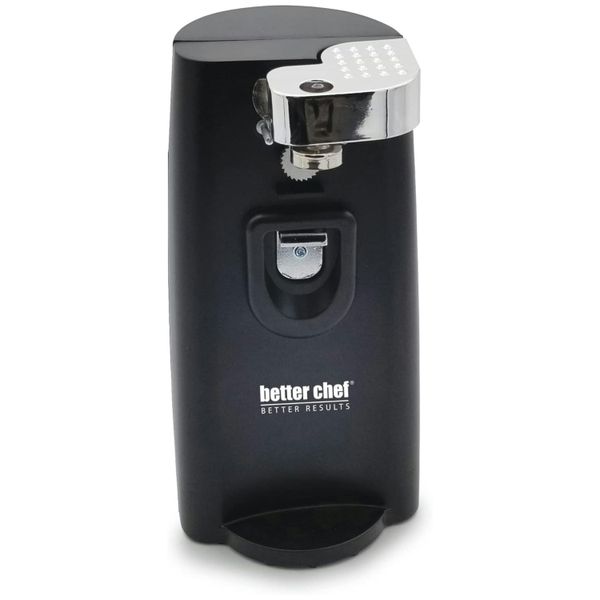 Better Chef Tall Can Opener With Knife Sharpener/Bottle Opener - Black