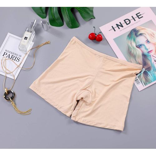 Xiang Ru Women's Show Pans, Petti, Inner Pants, Thin, Simple, Spring, Summer, Autumn, Winter, C: Beige
