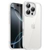 JETech Case for iPhone 16 Pro Max 6.9 Inch, Shockproof Bumper Mobile Phone Case, Solid Colour Matte TPU Frame, Anti-Scratch Transparent Back (White)