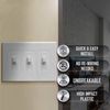 TayMac 2673W 3-Gang MASQUE Decorator Cover, Toggle, White
