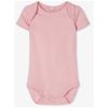 NAME IT Mädchen Kurzarm Strampler Set aus Bio-Baumwolle Silver Pink 56