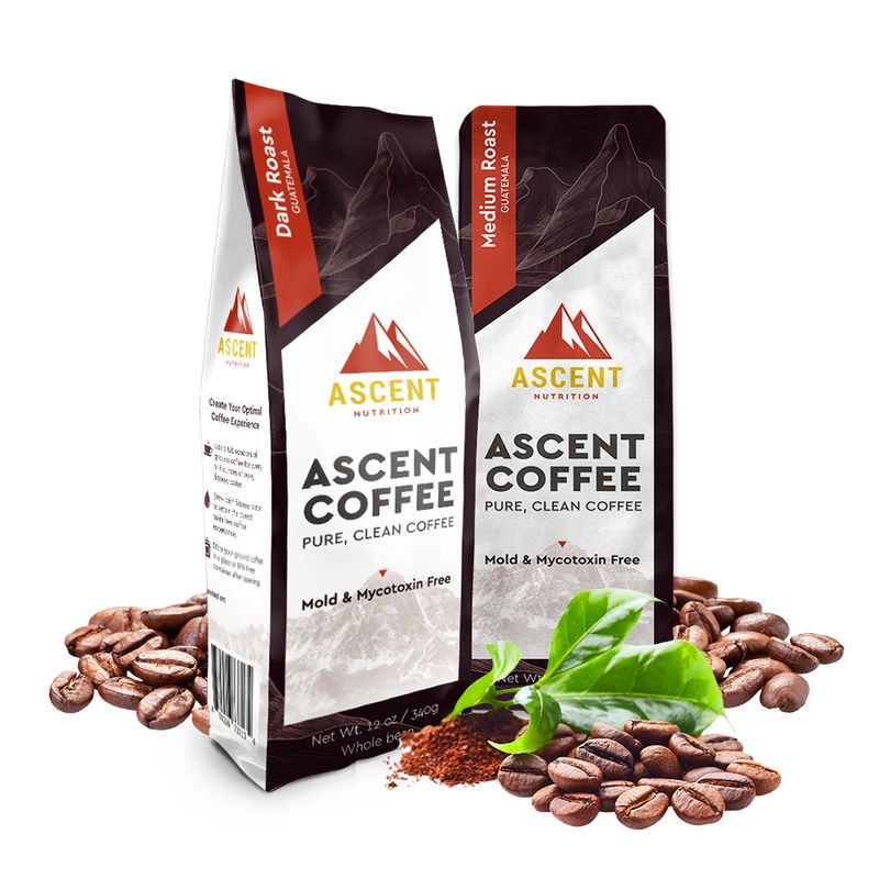 Ascent Organic Mycotoxin Tested Coffee, 12 oz Bag - Dark Roast Ground, 12 oz Bag