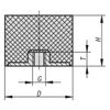 KIPP Control Panels | Standard Elements K0573.03002555.20 K0573 Rubber Buffer Black