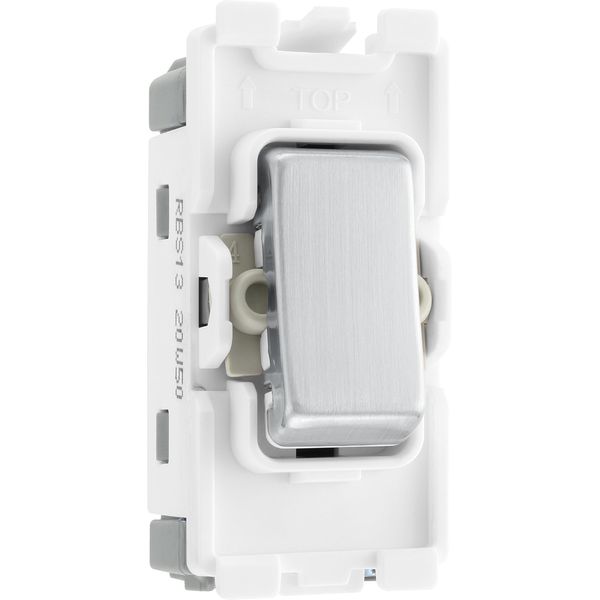 Brushed Steel 20A Intermediate Grid Module RBS13