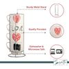 Stackable 11 oz Coffee Cups With Stand Love Designs - Set of 4