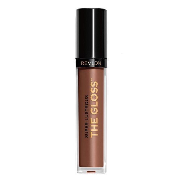 Revlon Lip Gloss, Super Lustrous The Gloss, Non-Sticky, High Shine Finish, 310 Choco Crush, 0.13 Oz