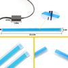 2pcs LED Headlight DRL Light Sequential Flexible Turn Signal Strip Amber Blue