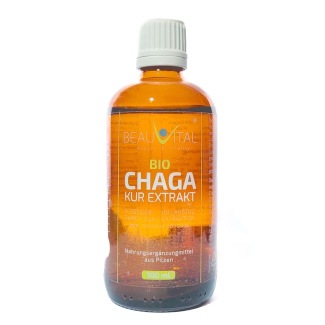 Bio Chaga Pilz Extrakt flüssig | Vollauszug Inonotus obliquus aus Chaga Pulver durch Dualextraktion in Glyzerin, 100ml