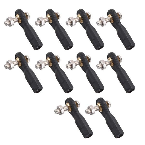 sourcing map 10Pcs M3 3.0xL27mm Lever Steering Linkage Tie Rod End Ball Head End with Screws and Nut for RC Helicopter