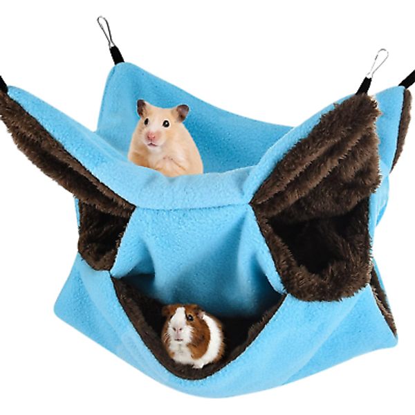 XINRUI 3 Tier Ferret Rat Hammock,Guinea Pig Cage Accessories,11.8X11.8Inches,Pet