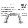 (10) 3/8-24x1 Stainless Steel Socket Head Cap Screw Allen Drive FINE THREAD