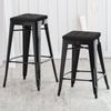 baibu 12 Inches Square Stool Cushions with Ties for Bar Stool, Breathable Square Chair Pads Seat Cushions with Non-Slip Bottom - One Pad Only (12", Black Velcro)