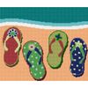 Pepita Needlepoint kit: Flip Flops, 12" x 10"
