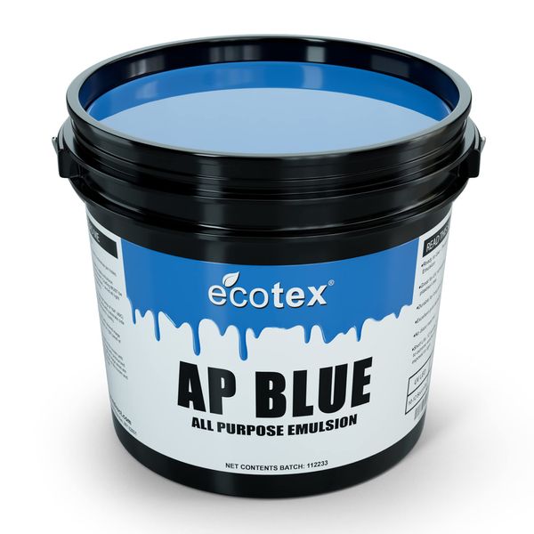 Ecotex® AP Blue Screen Printing Emulsion (Quart - 32oz.) Pre - Sensitized Photo Emulsion for Silk Screens, Textiles, and Fabric - for Screen Printing Plastisol Ink, Screen Printing Supplies