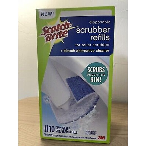 Scotch Brite Disposable Toilet Scrubber Refills Scrubs Under Rims 10pk New