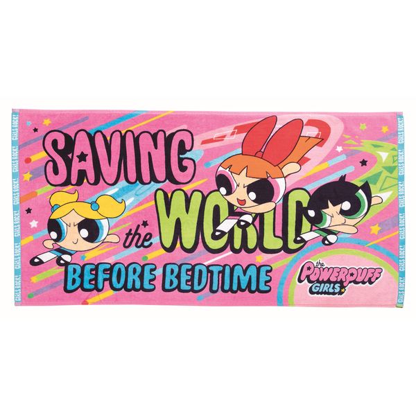 Marushin Powerpuff Girls Bath Towel, 19.7 x 39.4 inches (50 x 100 cm), Girls Rock, 100% Cotton, 6705000700