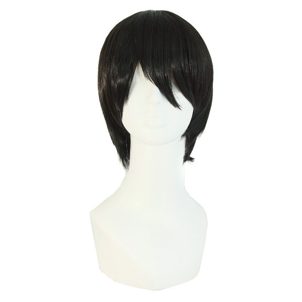 MapofBeauty Fashion Men's Short Straight Wig (Black)