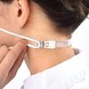Hawkeye Iyarakusu [One Size Fits Most/Clear] Made in Japan Mask Aids with Adjustment Parts to Reduce Mask Pain, Mask Cord, Painless, Fish Clip Type