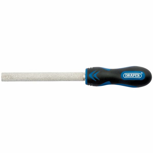 Draper 49421 Soft Grip Half Round Tiling File, 140mm , Blue