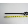 48" SOLID IRON DOUBLE BASKET WITH TWIST BALUSTER STAIR RAIL BLACK *****NEW****
