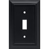 Franklin Brass Architectural (1-Pack) Decorative Light Switch Cover Wall Plate Matte Black 1-Gang Toggle Guards Electrical Outlet 64219