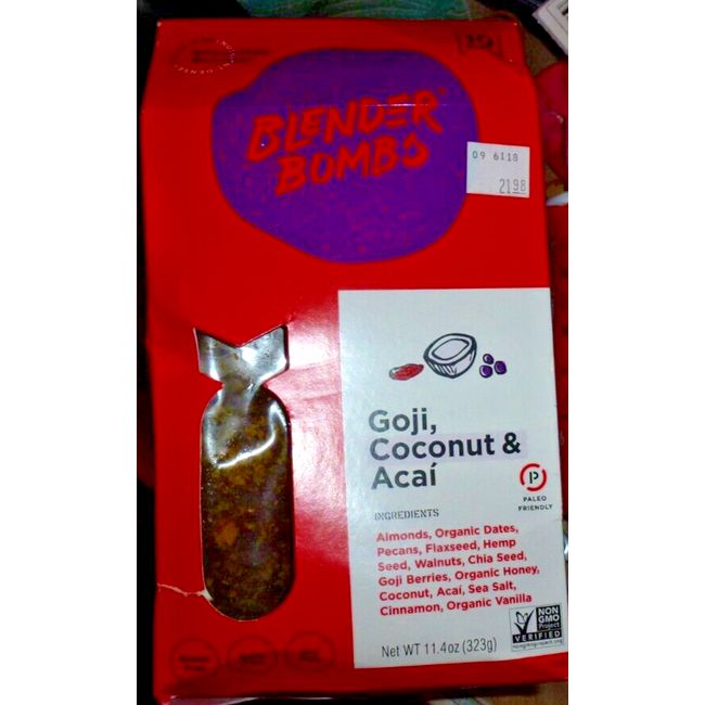 Blender Bombs Bomb Bar Peanut Butter Cookie Dough Case (9 Bars) Plant