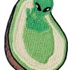 Alien in Avocado Patch Embroidered Applique Iron On Sew On Emblem