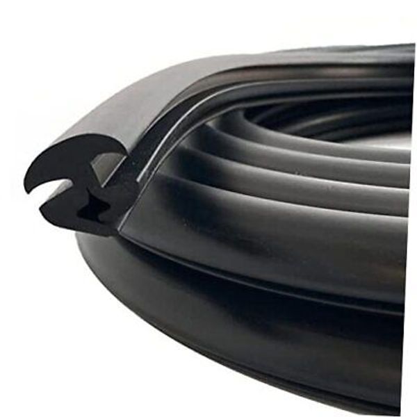 EPDM Dense Rubber Window Locking Gasket, Weather 1/4" Glass; 1/8" Edge