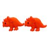 Bluebubble Mini RAWR Orange Triceratops Dinosaur Stud Earrings on Gift Card