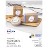 Avery Printable Round Labels with Sure Feed, 2" Diameter, Glossy White, 60 Customizable Labels (22817)