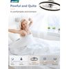 Low Profile Ceiling Fans with Lights, Flush Mount Modern Ceiling Fan and Remote 