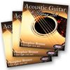 Adagio Pro Acoustic Guitar Strings, Phosphor Bronze Extra Light Gauge 10-47 (3 Sets Multipack)