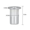 LiGuVCY 100Pcs Aluminum Rivet Nuts 10-24 UNC Rivet Nuts Assortment Kit Flat Head Threaded Insert Nutserts