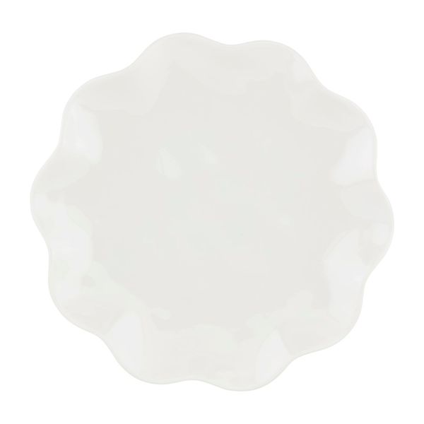 Mud Pie Ruffled Melamine Plate; 7 1/2" dia