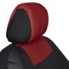 Black/ Dark Red Synth Leather Auto Seat Covers Padded Synth Material for Car SUV