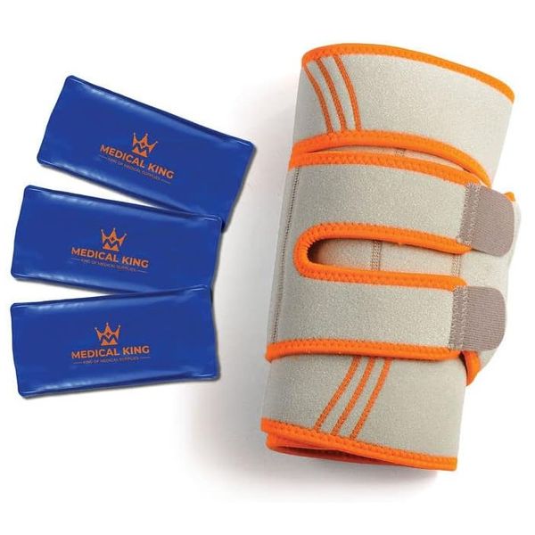 Medical King Knee Ice Wrap - Cold and Hot Adjustable Compression Support