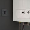 BG Electrical Single Wall Switch with LED Power Indicator, Double Pole, Screwless Front Plate, Round Edges, Evolve, Matt Black, 20A, PCDMB31B