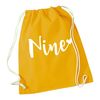 Flox Creative Mustard Drawstring Bag Rose Gold Nine